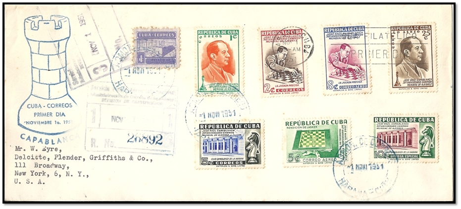 cuba 1951 FDC collective