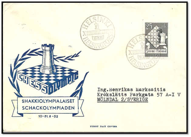 finlande 1952 FDC