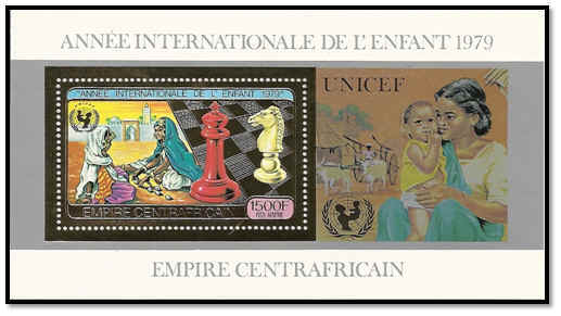 centrafrique 1979 bloc souvenir dentelé