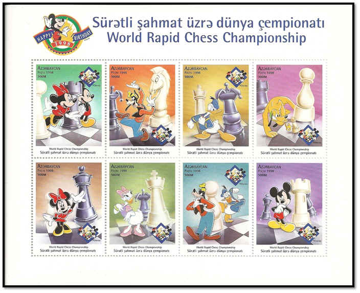 azerbaidjan 1998 Mickey et Minnie