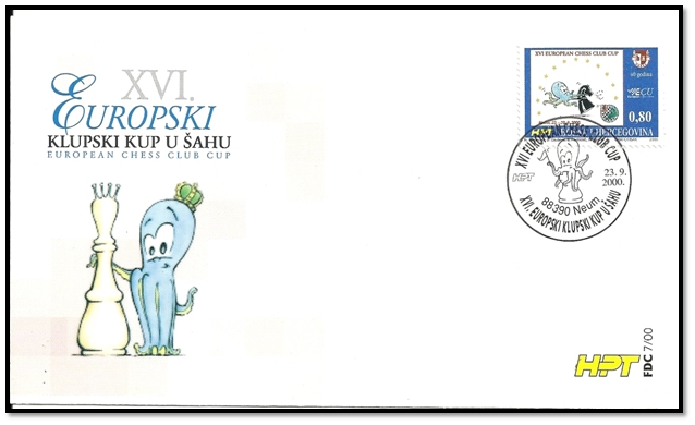bosnie 2000 FDC timbre bleu