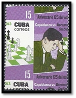 cuba 2013 timbre 1 avec piquage différent
